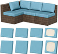 8Pcs Outdoor Cushion Covers, Stretch Patio Furniture Couch Chair Slipcovers | by VORSHAPE