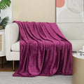 Purple Fleece Plush Throw Blanket 60"x80"for Couch Sofa Fuzzy Cozy Flannel | by JIAHANNHA