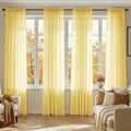 MIULEE Yellow Sheer Curtains 84 Inches Long 4 Panels 42 x 84 Inches | Light by MIULEE