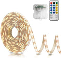 echosari Strip Lights Battery Operated, 16.5Ft 150 LED 2835 SMD Closet Strip Lights with Remote for Bedroom, Kitchen, Cabinet Décor (Warm White)