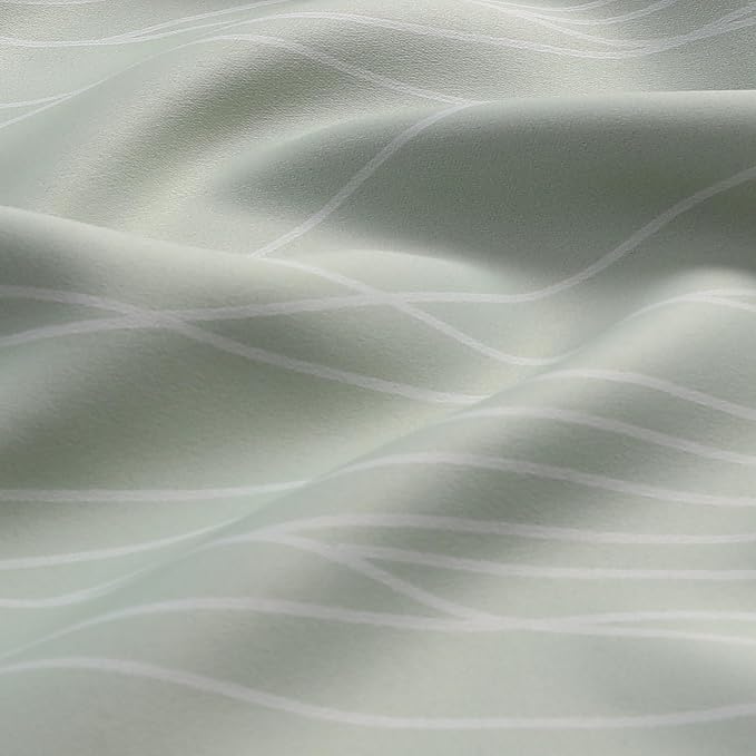 Sage Green and Greyish White Ombre Blackout Curtains - Image 9