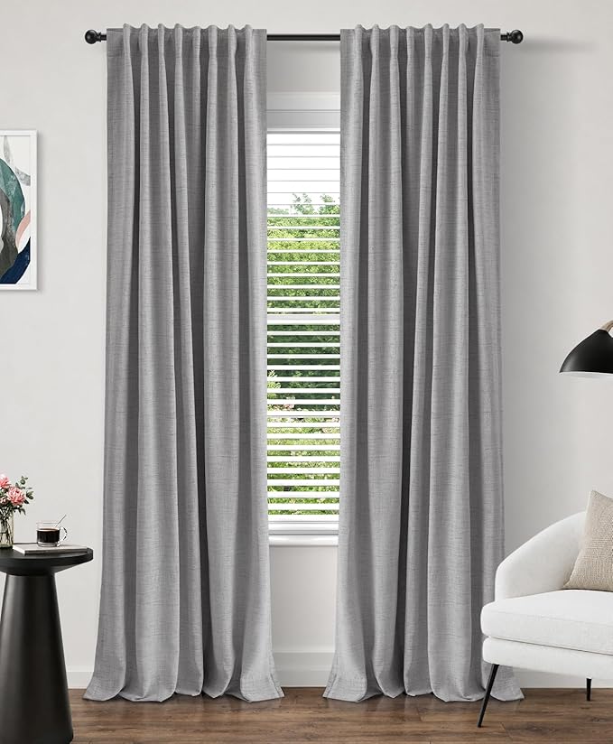 INOVADAY 100% Blackout Linen Curtains by INOVADAY