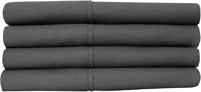 Twin XL Size Bed Sheets - 4 Piece 1500 Supreme Collection Fine Brushed Microfiber Deep Pocket Twin X-Large Sheet Set Bedding - 1 EXTRA PILLOW CASES, GREAT VALUE, Twin XL, Gray