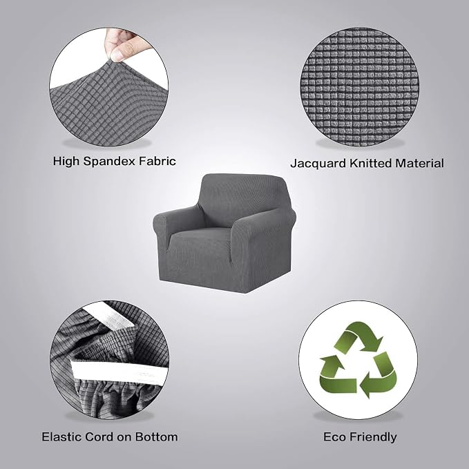 H.VERSAILTEX Stretch Chair Slipcover Sofa Cover Furniture Protector Cover High - Image 4