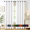MIULEE Blackout Curtains for Bedroom 2 Panels 50 x 84 Inch Long Pure White | by MIULEE