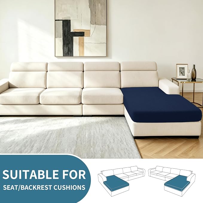 XINEAGE Chaise Cover for L Shaped Sofa, Sectional Couch Covers for Pets - Image 2