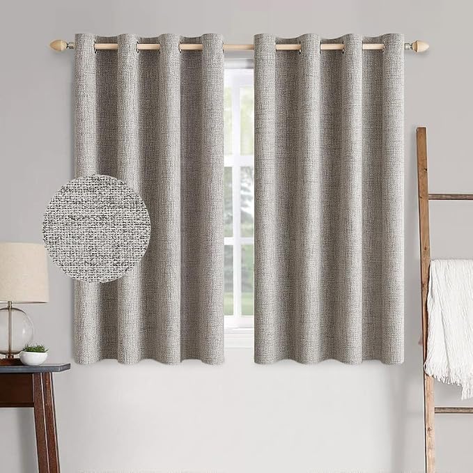 MIULEE 100% Blackout Linen Curtains by MIULEE