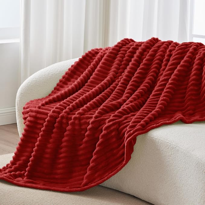 BEDELITE Striped Fleece Throw Blanket, Soft Cozy, Lightweight Warm, - Image 8
