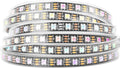 BTF-LIGHTING WS2812B IC RGB 5050SMD Pure Gold Individual Addressable LED Strip 16.4FT 300LED 60Pixel/m Flexible Full Color IP67 DC5V for DIY Chasing Color Project(No Adapter or Controller)