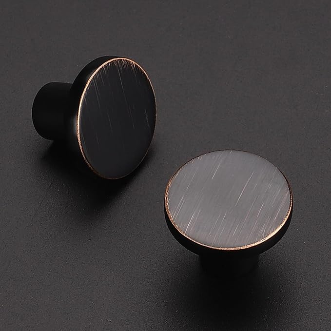 Ravinte 1 Pack Cabinet Knobs Oil Rubbed Bronze Kitchen Cabinet Knobs Round Dresser Drawer Pulls Closet Door Pulls 1-1/5 Inch