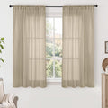 BGment Camel Linen Curtains 48 Inches Long by BGment