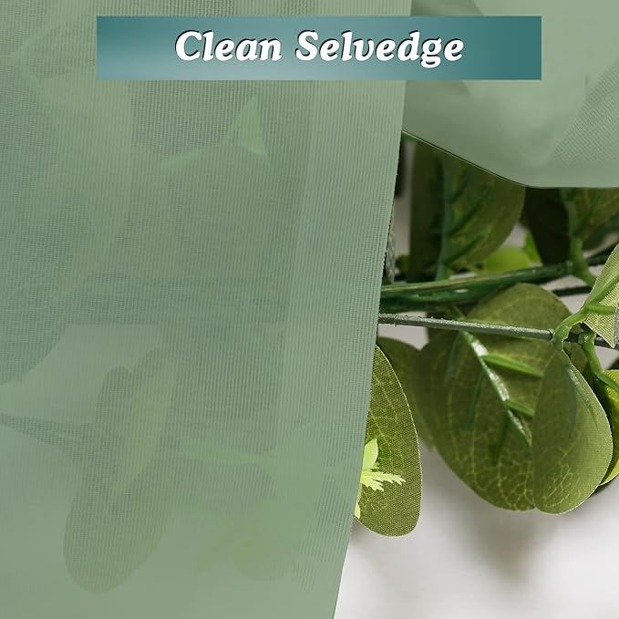 Chyhomenyc Sage Green Sheer Valance - Image 5