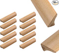 10Pcs 4.84" Wood Solid Furniture Pulls Handles, Painted Smoothly Wooden Handles Cupboard Closet Drawer Handle Pull,Hole Dis.3.78"