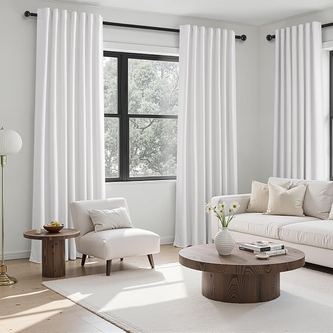 Topfinel Cream White 78 Inch Living Room Boho Curtains 2 Panels Set 100% - Image 7