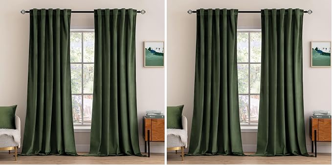 MIULEE Velvet Curtains 84 inches 2 Panels by MIULEE