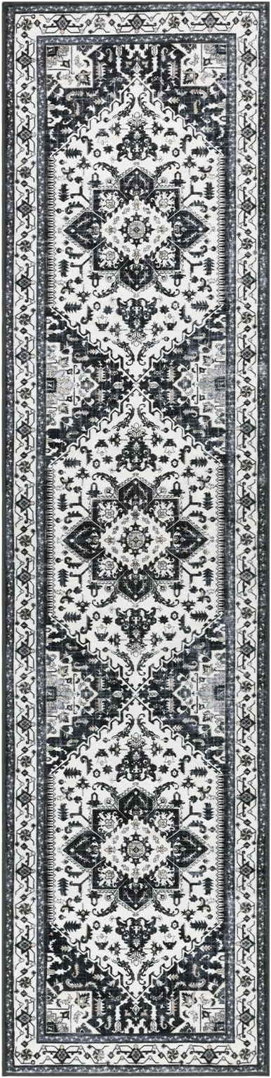 Yamaziot Washable Runner Rug, 2x8 Non-Slip Boho Vintage Hallway Kitchen Rug | - Image 2