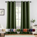 MIULEE Blackout Curtains for Bedroom 2 Panels 40 x 90 Inch Long Olive Green | by MIULEE