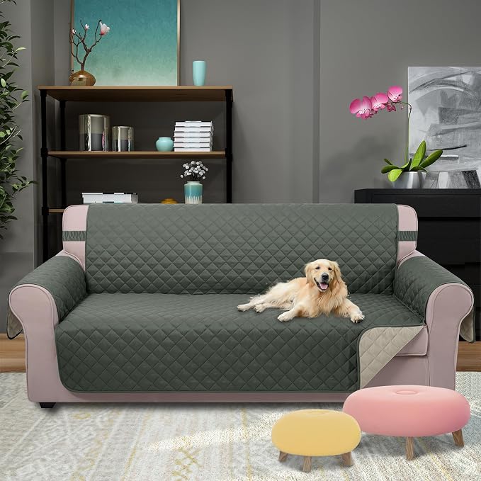 U-NICE HOME 4 Seater Sofa Cover 91''Large Couch Cover, Pet Friendly, Elastic - Image 2
