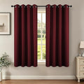 Joydeco Blackout Curtains for Bedroom 72 Inch Drapes 2 Panels Burgundy | by JOYDECO
