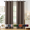 MIULEE Blackout Curtains for Bedroom 2 Panels 40 x 72 Inch Long Tan Brown | by MIULEE