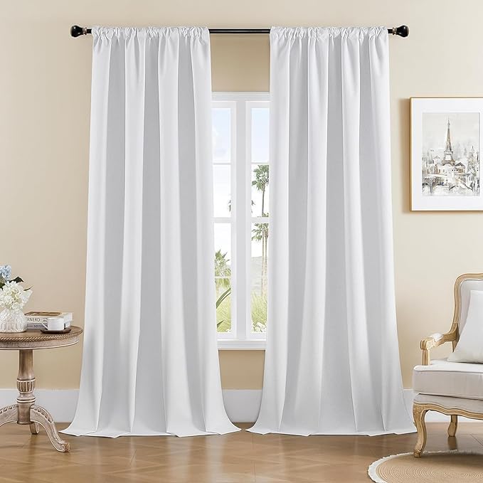 Joydeco Faux Linen Blackout Curtains by JOYDECO
