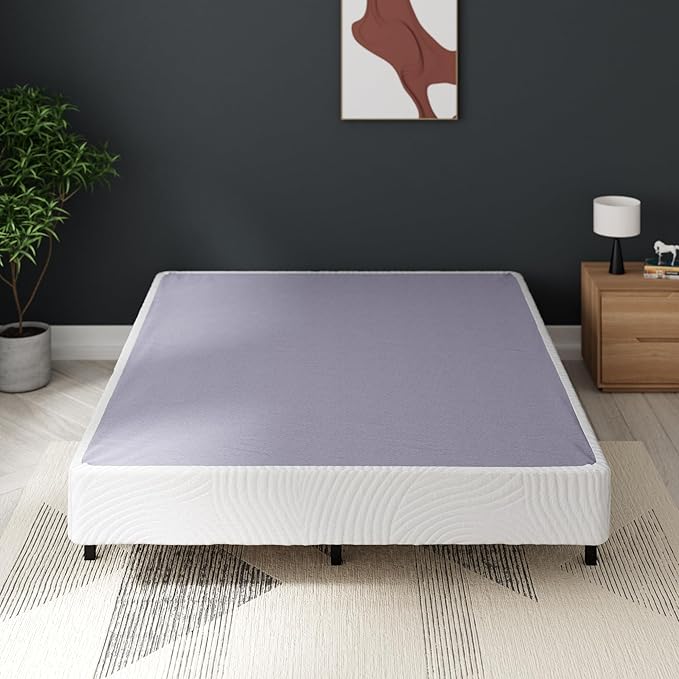 ZINUS Edgar 8 Inch Bamboo Box Spring, Mattress Foundation, Sturdy Bamboo Structure, Low Profile, Easy Assembly, Queen