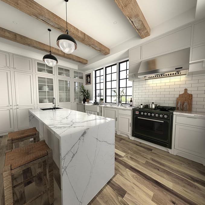 goldenwarm 100 Pack Brushed Nickel Finger Edge Pulls Drawer Finger Pulls Kitchen Hardware Handles Bedroom Dresser Drawers, 6-1/4in Hole Centers