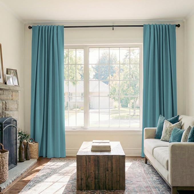 Faux Linen Total Blackout Curtains - Image 5