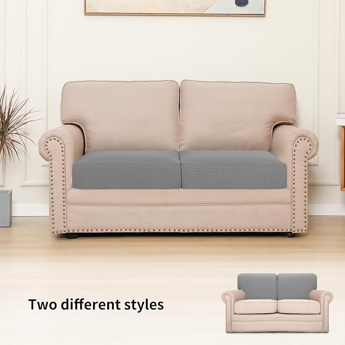 Easy-Going Stretch 2 Pieces Couch Cushion Cover - Image 2