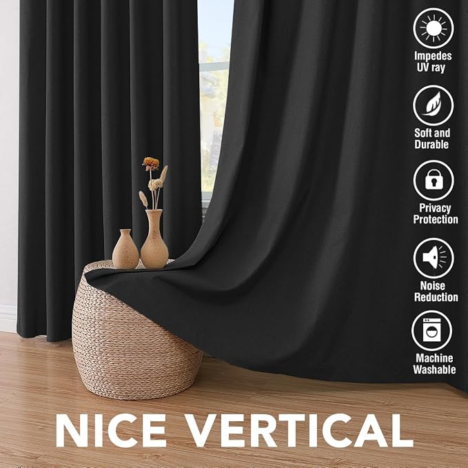 H.VERSAILTEX Linen Curtains 100% Blackout Curtains - Image 7