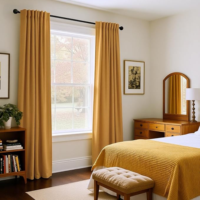 INOVADAY 100% Blackout Linen Curtains - Image 6