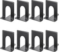 MaxGear 8.5 in Extra Large Heavy Duty Metal Book Ends, Classic Black Premium Bookends for Shelves, Non-Skid Bookend, Book Stopper for Books/Movies/CDs/Games, 8.5 x 5.9 x 7.8 in,4 Pairs