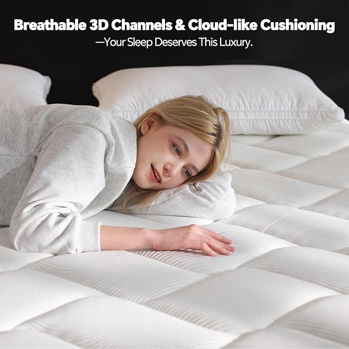 Twin XL Mattress in a Box, 12 Inch XL Twin Hybrid Mattress with Individual Pocket Spring & Memory Foam, Soft, Motion Isolation, Medium Firm Comfort for Pressure Relief, CertiPUR-US Certified