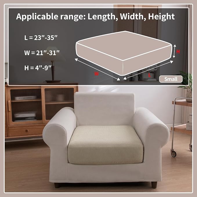 OHSIO Sectional Couch Covers, Wear Resistant Stretch Sofa Covers Washable Soft - Image 2