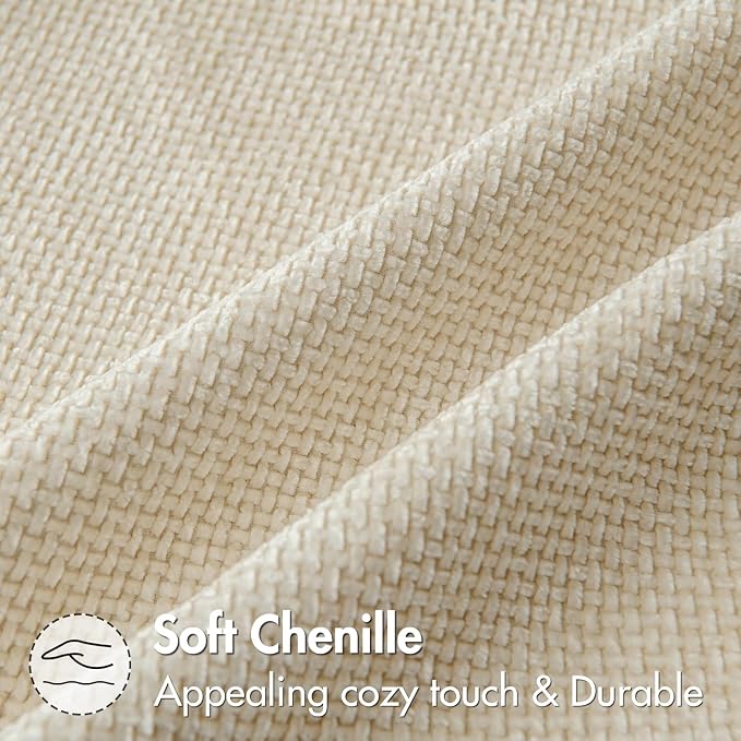 MIULEE Decorative Couch Throw Pillow Covers 16x16 Inch Neutral Cream 2 Pack | - Image 6