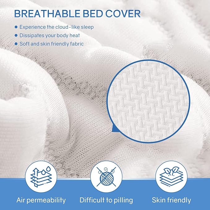 PayLessHere 6 inch Memory Foam Mattress Cooling Gel Green Tea Infused Mattress,Fiberglass Free,CertiPUR-US Certified,Cooler Sleep Supportive & Pressure Relief,White California King