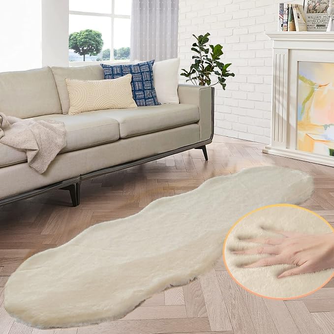 ORINOVA Shag Polyester Bunny Washable Fluffy Rug Runners by ORINOVA
