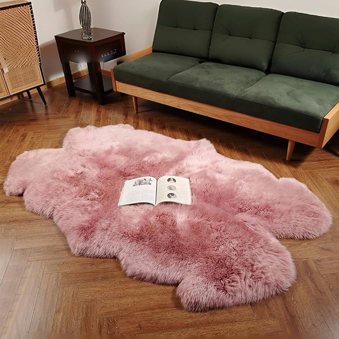 IRIWOOL Premium Genuine Fur Sheepskin Rug Real Australia Sheepskin Natural by IRIWOOL