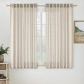 MIULEE Cream Linen Curtains 52x45 Inch 2 Panels by MIULEE