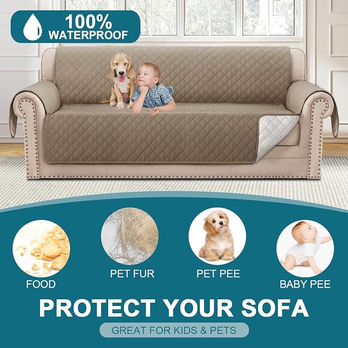 Turquoize 100% Waterproof Sofa Covers Couch Cover Sofa Cover - Image 2