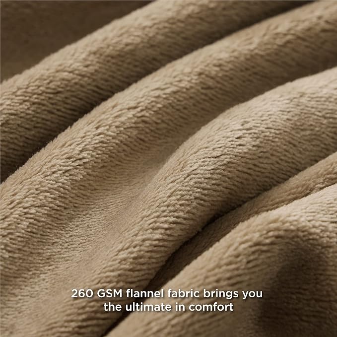 Bedsure GentleSoft Fleece Throw Blanket Camel - Image 5