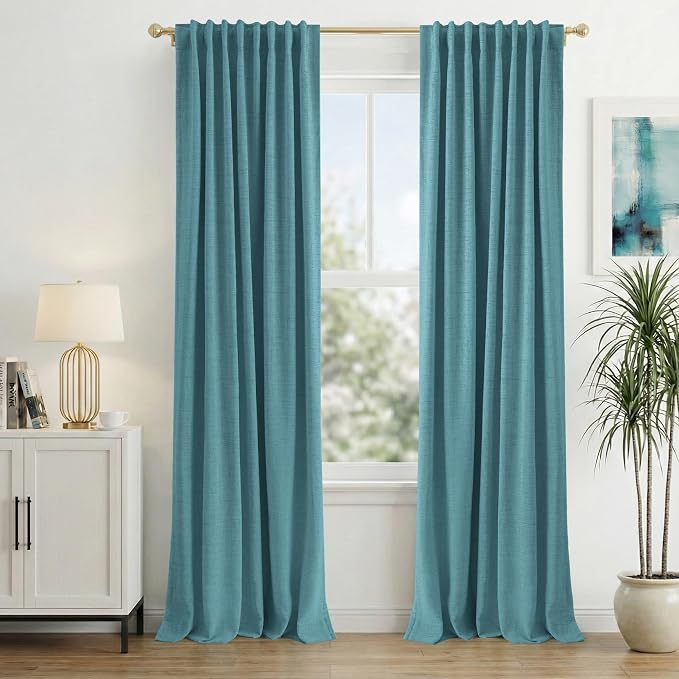 INOVADAY 100% Blackout Linen Curtains by INOVADAY