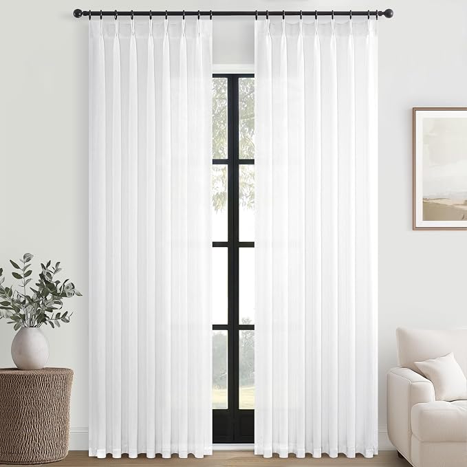 Topfinel Pinch Pleated 92 Inch Curtains 2 Panels - Image 9