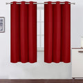 Red Blackout Curtains 40 x 63 Inch Length/Set of 2 Curtain Panels/Thermal by Lemomo