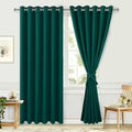 Blackout Curtains for Bedroom, Hunter Green, 70 x 84 Inch, 2 Panels | Thermal by Hiasan
