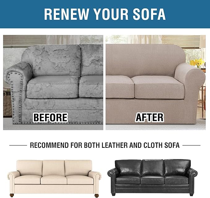 H.VERSAILTEX 4 Piece Stretch Sofa Covers - Image 9