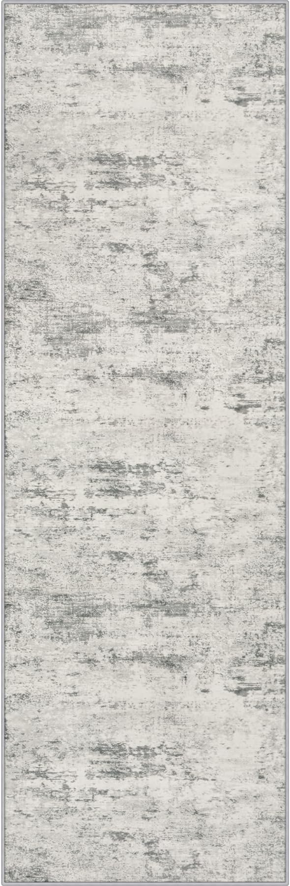 3x14 Washable Runner Rug：Modern Abstract Kitchen Soft Carpet Gray | by FXRHLP