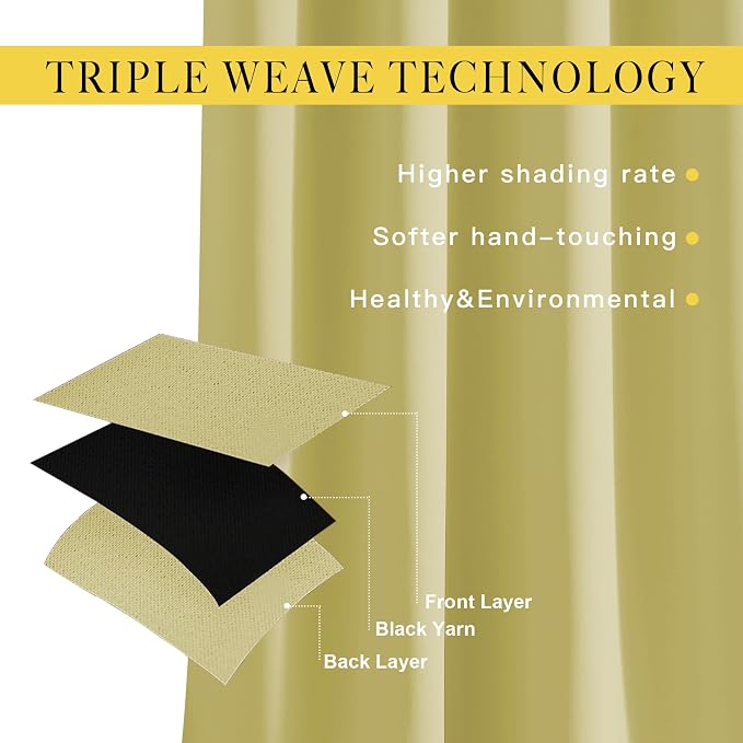 NICETOWN Living Room Window Curtain Drapes Extra Long & Wide - Image 4