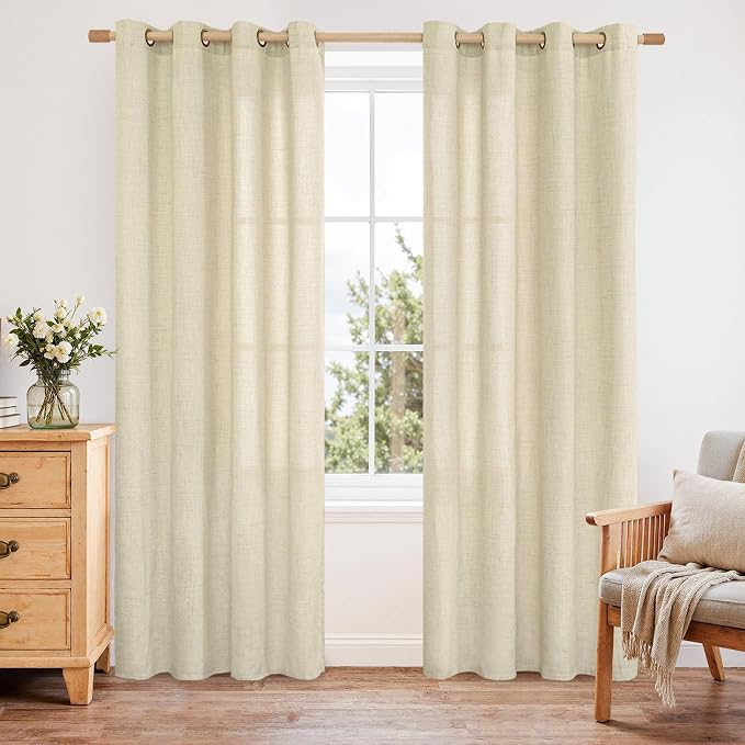 YoungsTex Linen Curtains 84 Inch Length by YoungsTex