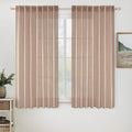 MIULEE Natural Beige Linen Curtains 52x54 Inch Long by MIULEE